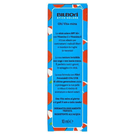 Bilboa Ohi Vita-mina Stick Solare 50+ Protezione Molto Alta con Multivitamina 10 ml